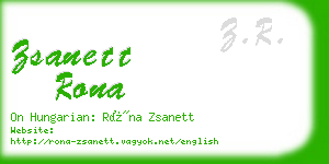 zsanett rona business card